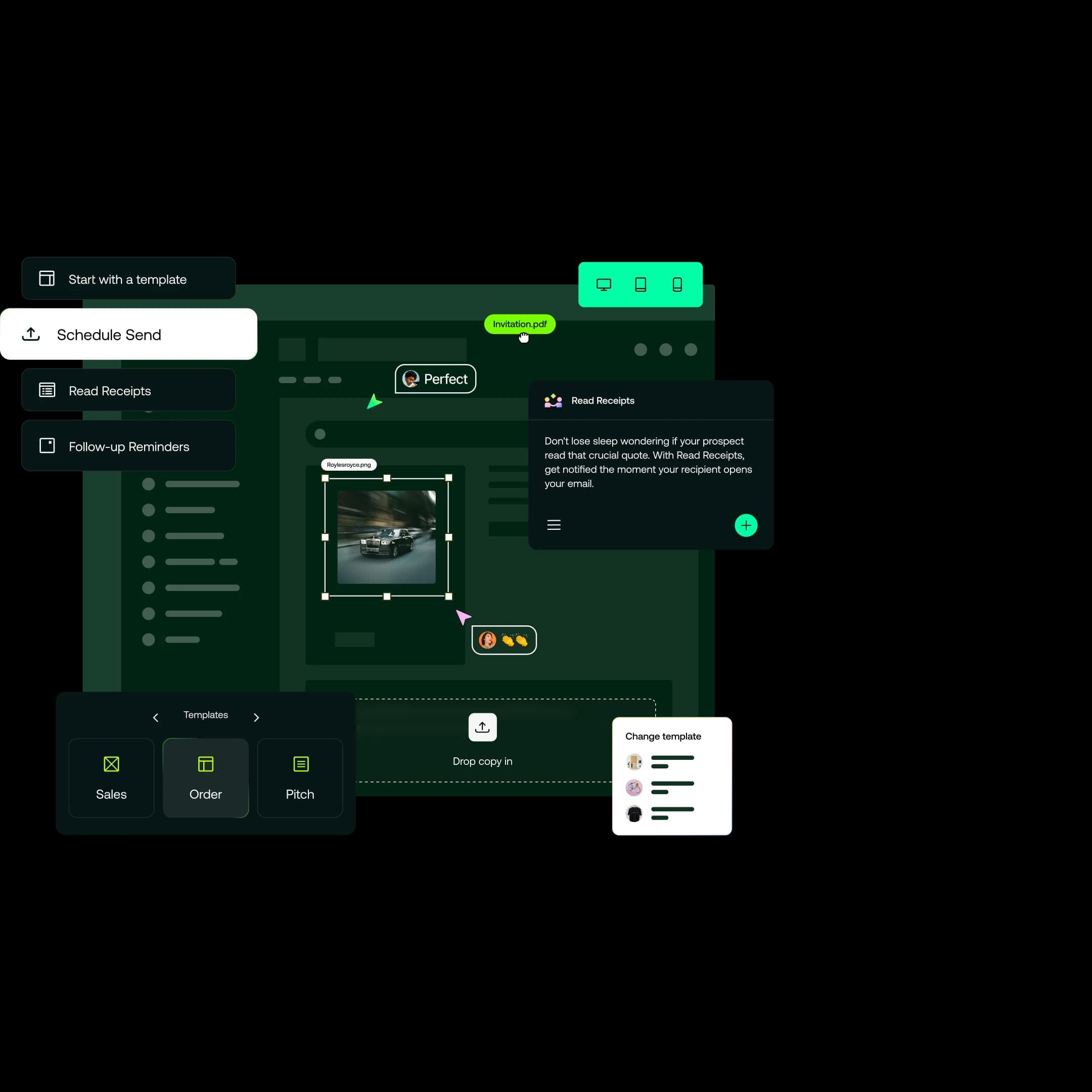 Titan Email interface